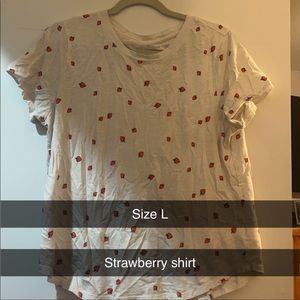 Strawberry old navy shirt